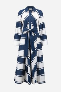 Joseph Ribkoff Stripe Shirt Dress w Sash