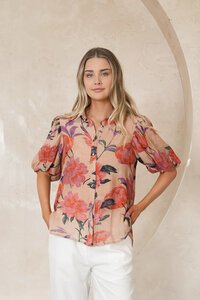 Fria The Label Floral Balloon Sleeve Blouse
