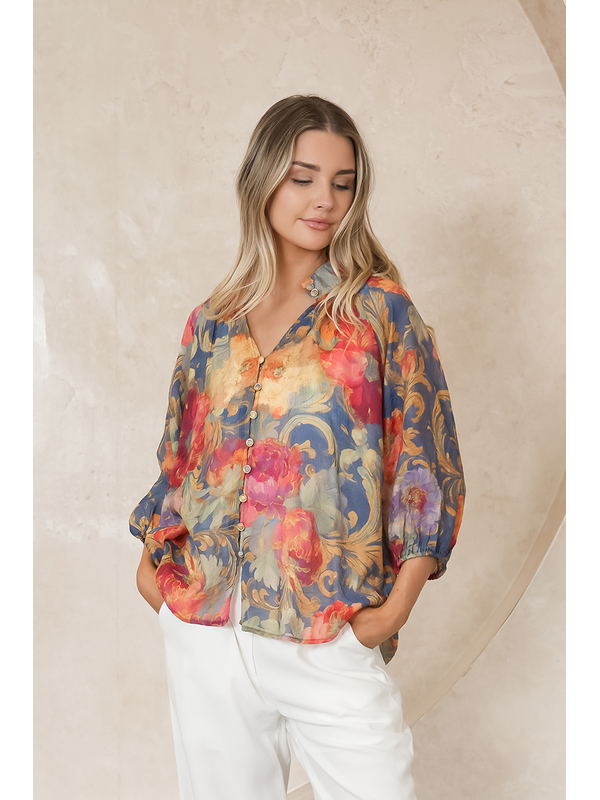 Fria The Label Baroque Rose Blouse