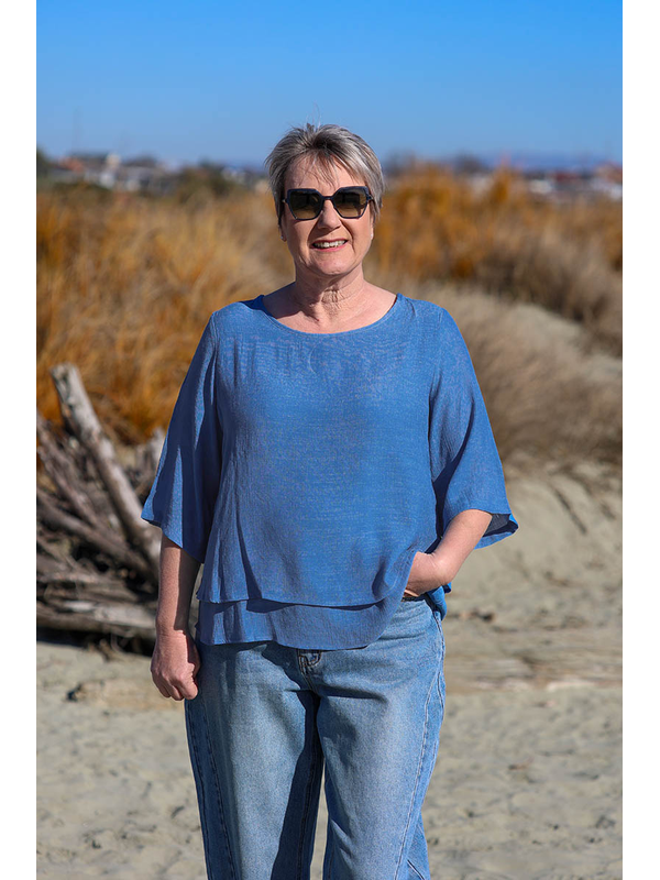 La Mode 3-4 Sleeve Layered Top