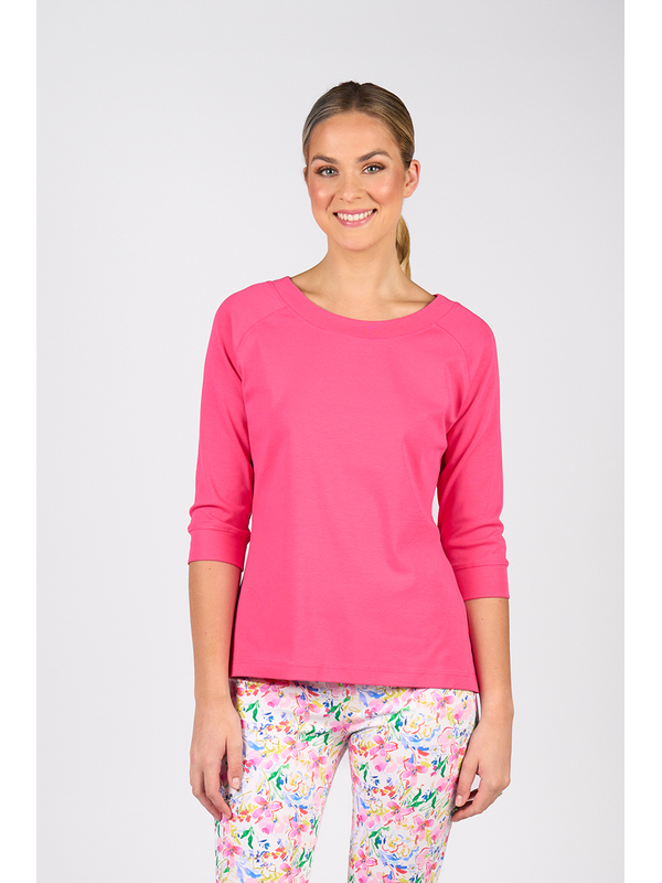 Vassalli Boat Neck 3-4 Sleeve Top