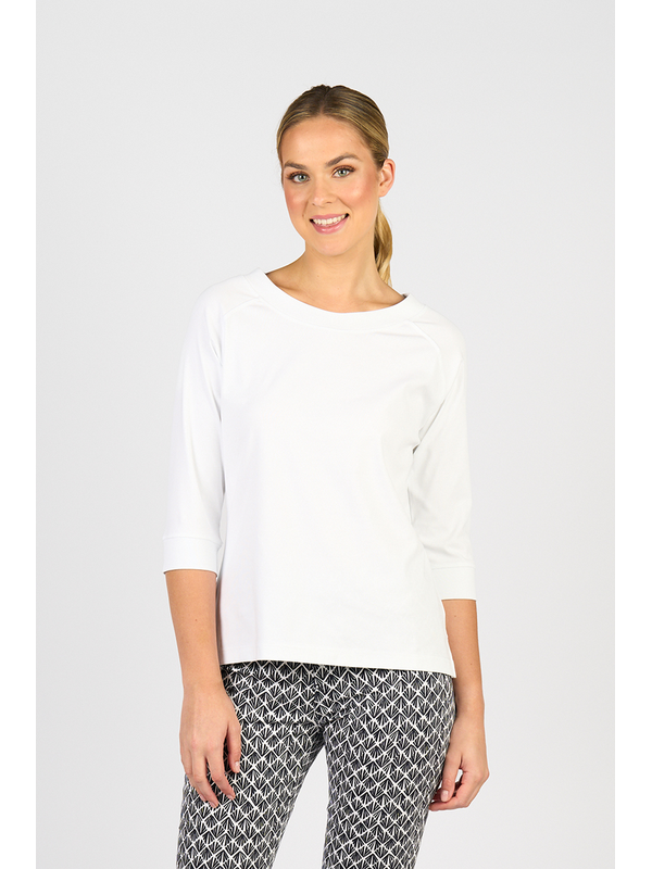 Vassalli Boat Neck 3-4 Sleeve Top