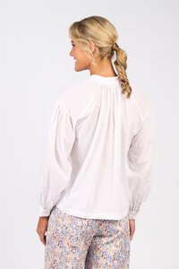 Vassalli Placket Shirt with Balloon Sleeve