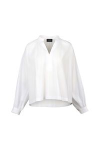 Vassalli Placket Shirt with Balloon Sleeve