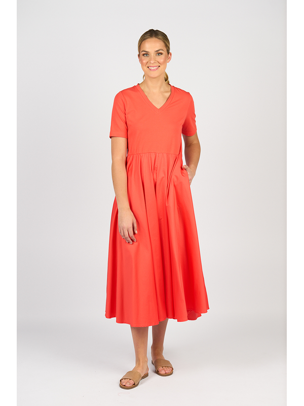 Vassalli Woven Detail T-Shirt Dress