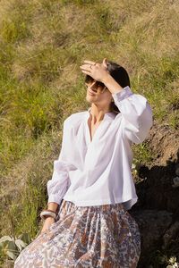 Vassalli Placket Shirt with Balloon Sleeve