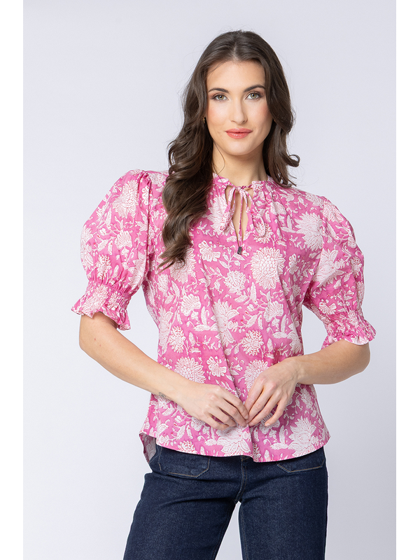 Leila + Luca Romantic Floral Honey Blouse