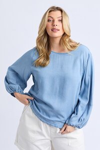 Elm Della Chambray Top