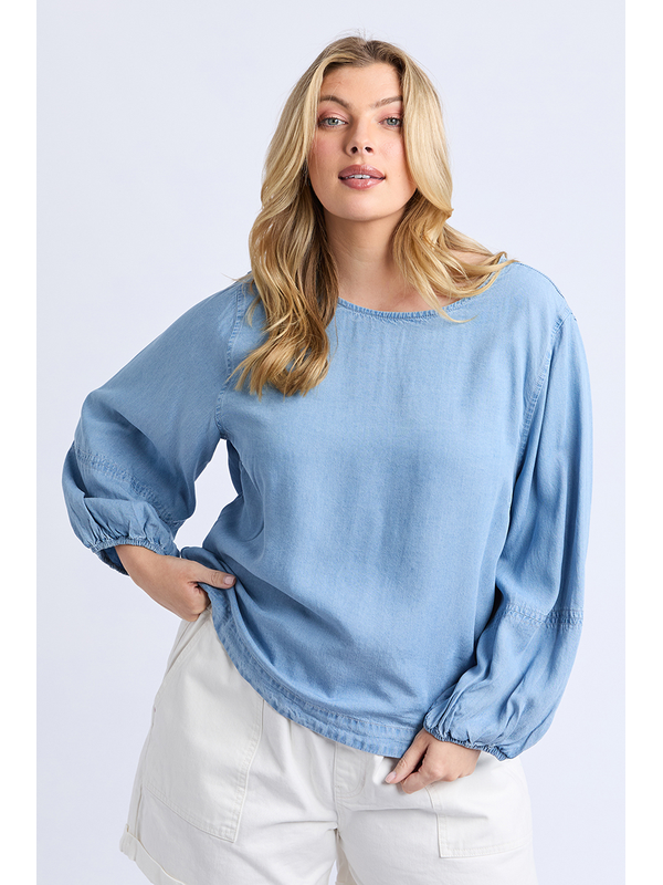 Elm Della Chambray Top