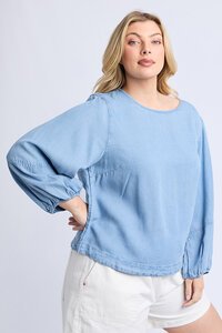 Elm Della Chambray Top