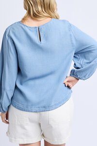 Elm Della Chambray Top