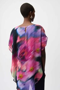 Joseph Ribkoff Floral Asymmetrical Top
