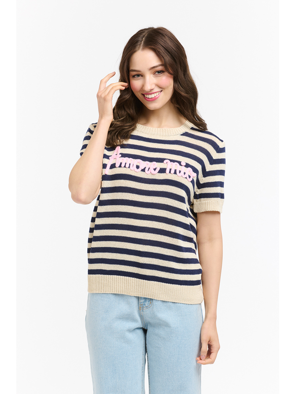 Urban Luxury Amore Mio Striped Sweater