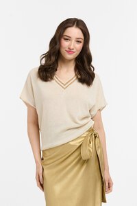 Urban Luxury Lurex Trim Knit Top