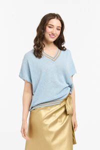 Urban Luxury Lurex Trim Knit Top