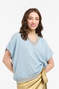 Urban Luxury Lurex Trim Knit Top