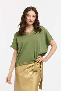 Urban Luxury Lurex Trim Knit Top