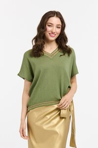Urban Luxury Lurex Trim Knit Top