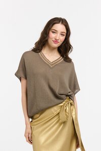 Urban Luxury Lurex Trim Knit Top
