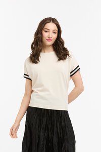 Urban Luxury Knit Top Stripe Cuffs