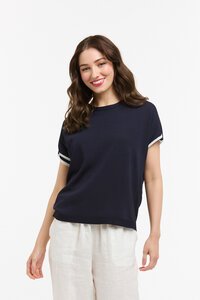 Urban Luxury Knit Top Stripe Cuffs