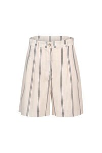 Vassalli Wide Leg Pleat Detail Shorts - Safari