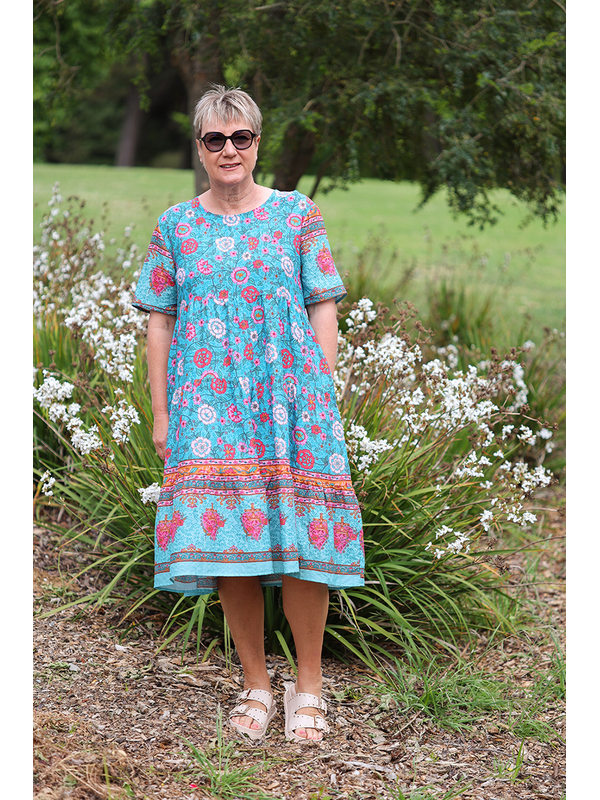 Glam Ocean Bloom Dress