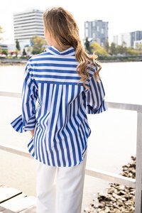 Fria The Label Stripe Wide Cuffs Shirt