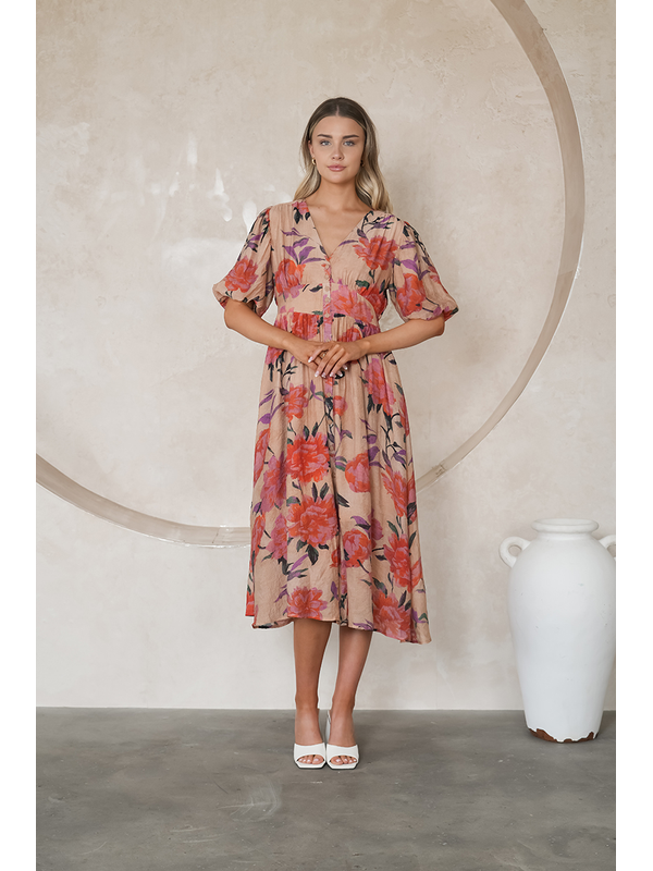 Fria The Label Big Floral Midi Dress