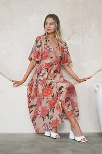 Fria The Label Big Floral Midi Dress
