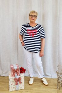 Threadz Red Bow Stripe Tee