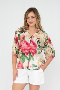 Fria The Label Peony Floral Blouse