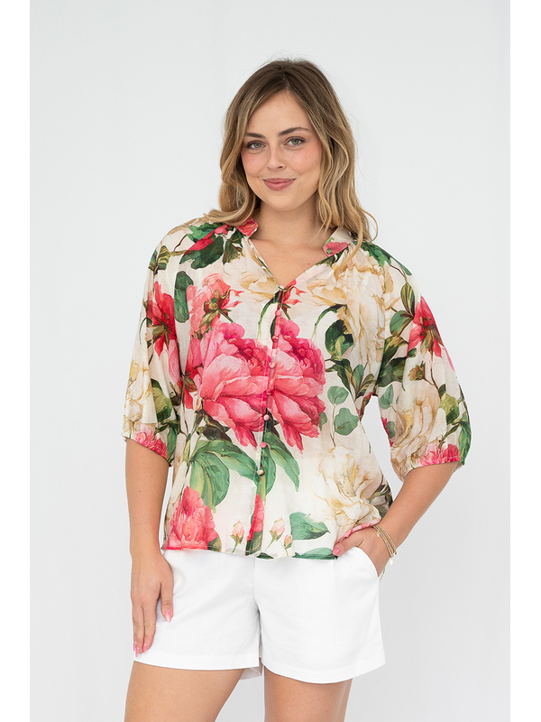 Fria The Label Peony Floral Blouse