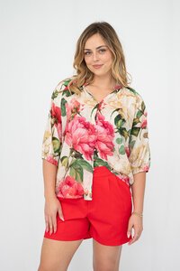 Fria The Label Peony Floral Blouse