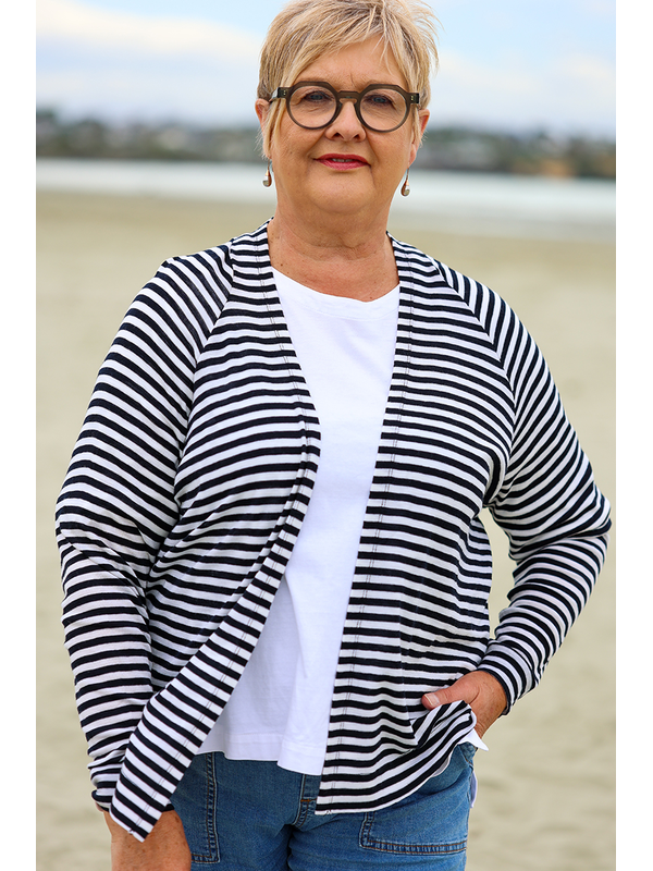 Foil Essential Gather Back Cardigan