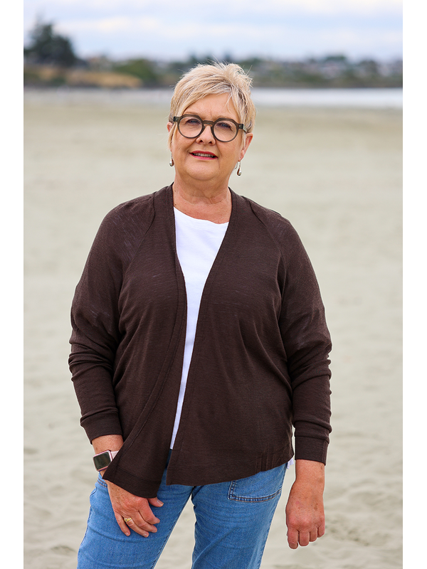 Foil Essential Gather Back Cardigan