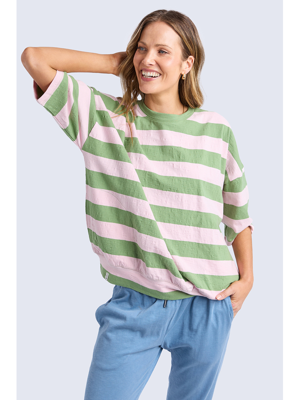 Elm Mazie Block Stripe Sweat