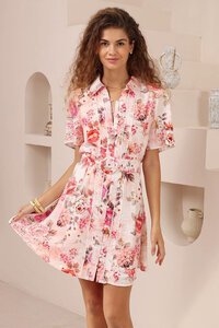 Iris Maxi Blossom Mini Shirt Dress