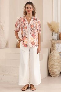 Iris Maxi Floral Button Top