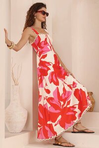 Iris Maxi Stylised Hibiscus Maxi Dress