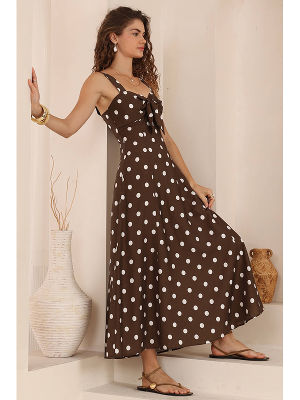 Iris Maxi Tie Front Maxi Dress