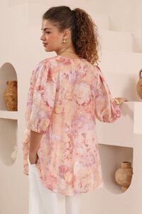 Iris Maxi Watercolour Floral Top