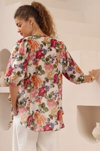 Iris Maxi Painterly Floral Blouse
