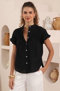 Iris Maxi Button Front SS Top