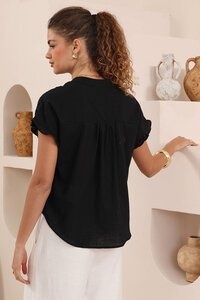 Iris Maxi Button Front SS Top