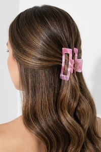 Stella + Gemma Marbled Hot Pink Hair Claw