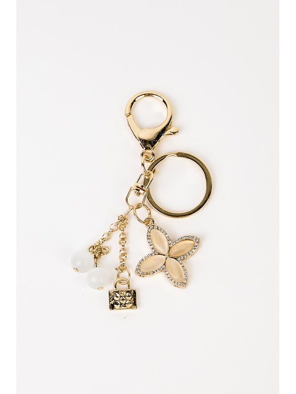 Stella + Gemma Flower+ Lock Keychain