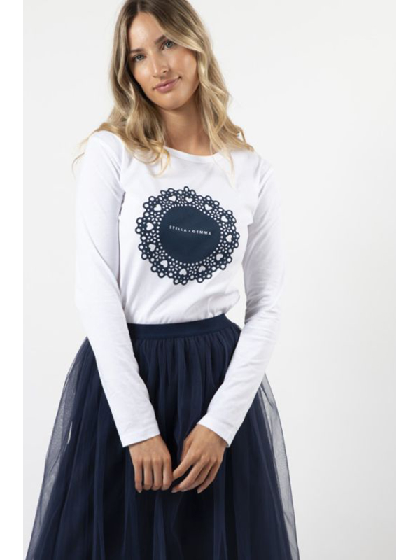 Stella + Gemma White Doily LS Tee