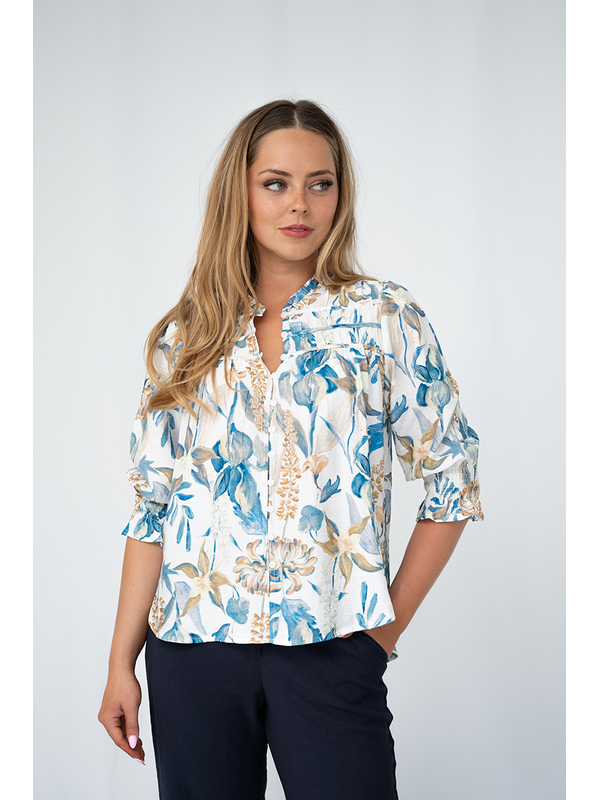 Fria The Label Hyacinth Gather Detail Blouse