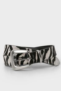 Storm Zebra Print Belt